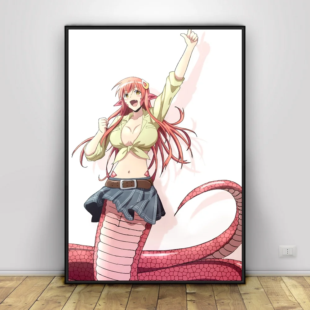 Monster Musume No Lru Nichijou художественный Шелковый плакат домашний декор 12x18
