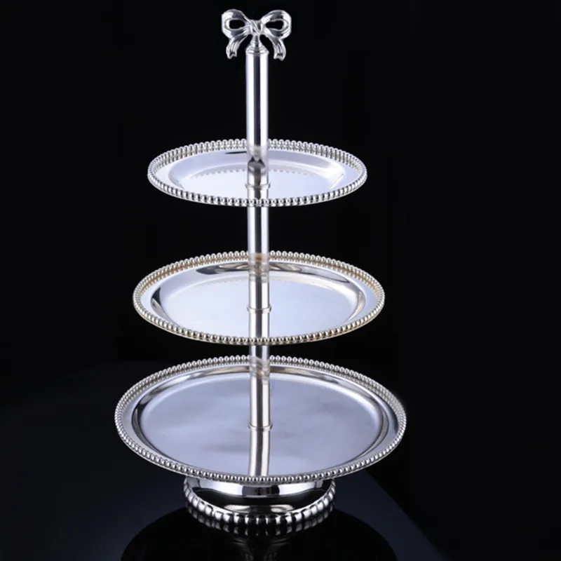 

Kingart Metal Plate Cake Serving Tray Fruit & Dessert Plate Wedding Plates Hotel Wedding birthday Cake 39687