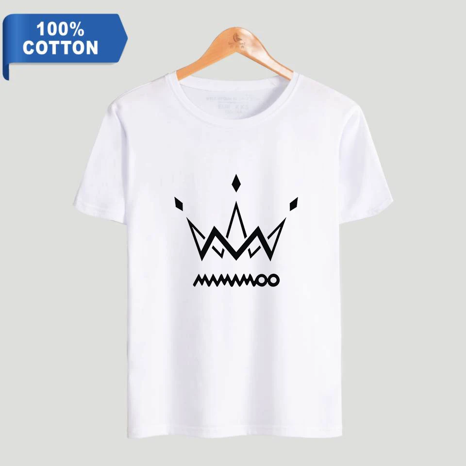 MAMAMOO Harajuku Kpop 100% Cotton T-shirt Men Women Short Sleeve Tshirt Summer Hot Sale Casual Streetwear Tee shirt | Мужская одежда