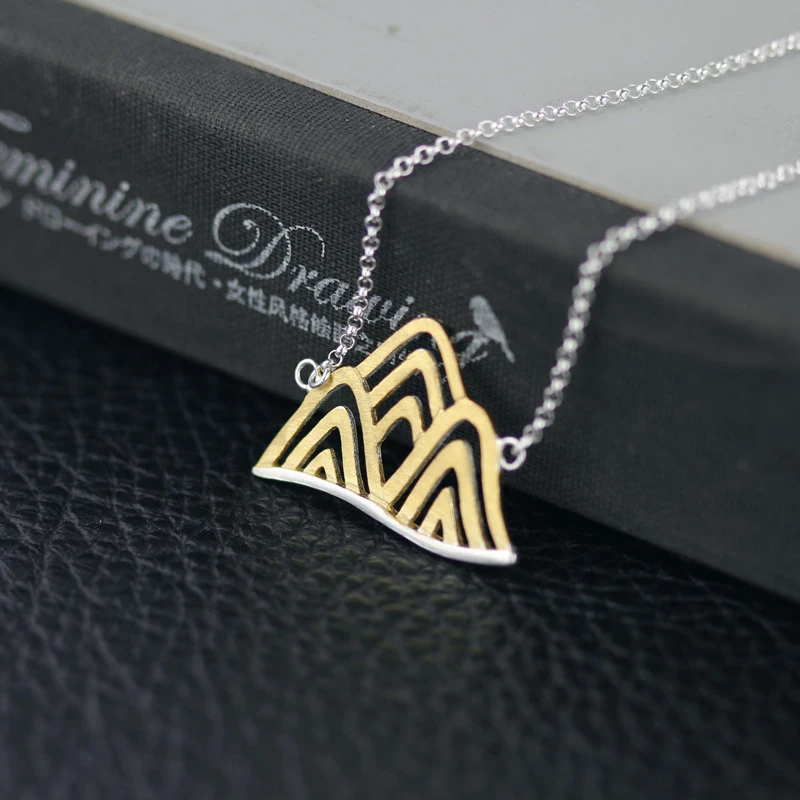 творческий Хилл горы дизайн кулон ожерелье новинки ручная работа реальный