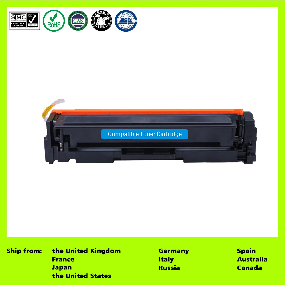 Совместимый для 205A CF530A CF531A CF532A CF533A (1 Pack черный/голубой/пурпурный/желтый) Тонер