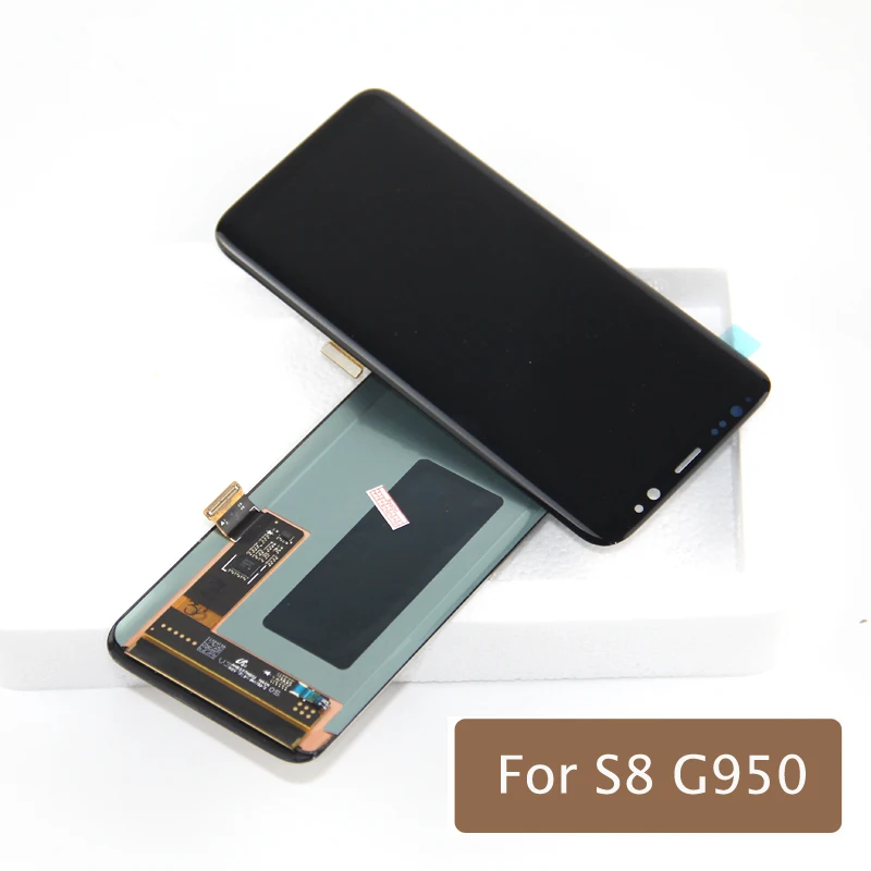Super AMOLED для samsung galaxy S8 G950 ЖК-дисплей сенсорный экран дигитайзер в сборе для samsung S8 G950 G950F ЖК