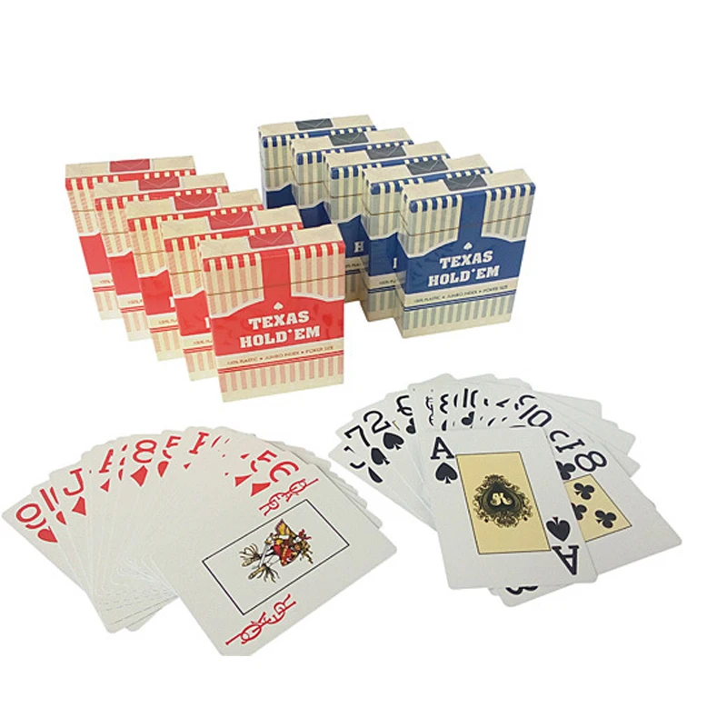 6 Lets/Лот ПВХ игральные карты водонепроницаемый красный синий техасский холдем