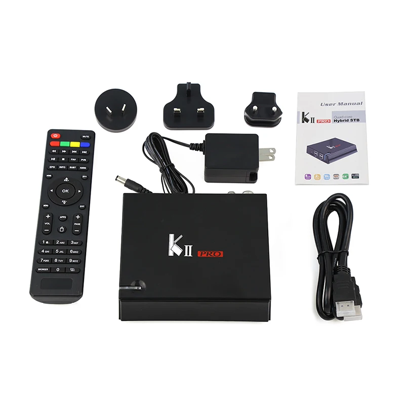 MECOOL Кии PRO Android ТВ коробка DVB S2 T2 K2 Amlogic S905D 4 ядра 2G16G K 2 4/Wi Fi 5 ГГц двухъядерный