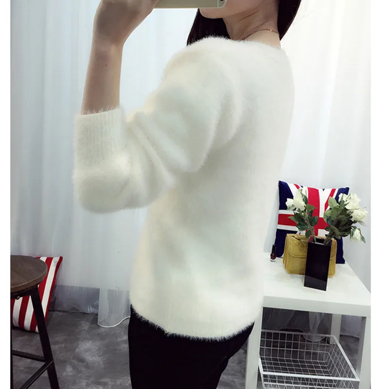 YAGENZ Fashion Short Knitted Sweater Women Tops Autumn Winter Clothes Sweaters And Pullovers Woman Pink Sweater715 | Женская одежда - Фото №1