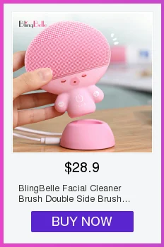 BlingBelle, Мягкая силиконовая щетка для очищения лица, скруббер для кожи, 5 передач, Беспроводная зарядка, двойная щетка, электрическая щетка для очищения лица