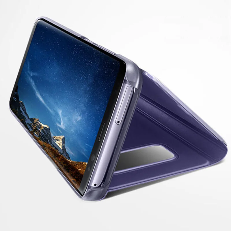 Для samsung s8 case smart cover nkobee для galaxy смарт ic зеркало флип плюс 30 шт./лот | Мобильные
