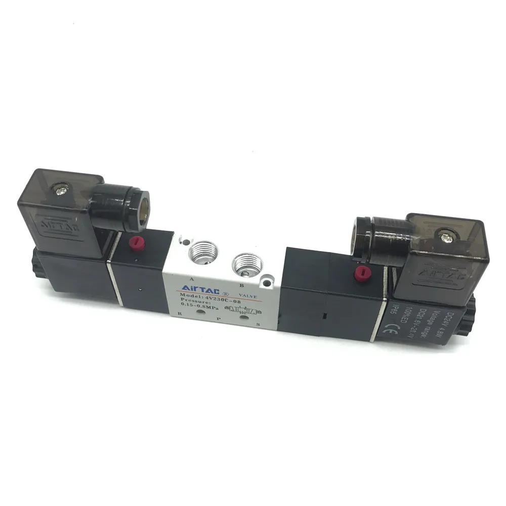 1X1/4 ''порты 4V230C 08 220VAC 3 позиционный 5 воздушный электромагнитный клапан|solenoid valve