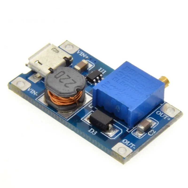Thinary MT3608 2A Max Step Повышающий Модуль питания с микро USB усилитель силовой модуль для