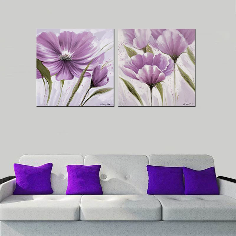 Модульные цветочные картины ручной работы абстрактные Масляные для украшения