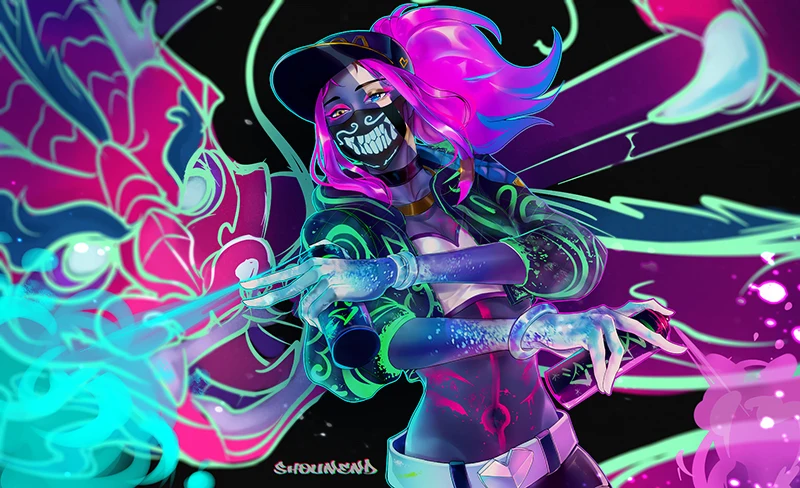 K/DA KDA Akali маска для косплея Акали ассасин Косплей S8 маски для лица светится в темноте карнавал подарки на Рождество и Год Вечерние реквизиты