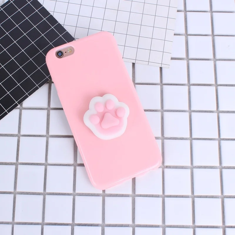 Милый мягкий чехол для телефона iphone se 5s 5 6s 6 7 8 плюс 3D милое животное кошка лапа