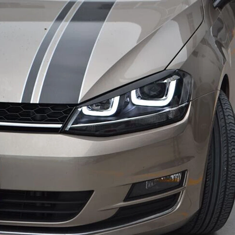 

Автомобильная накладка на переднюю фару Golf 7 из углеродного волокна для Volkswagen VW MK7, бесплатная доставка