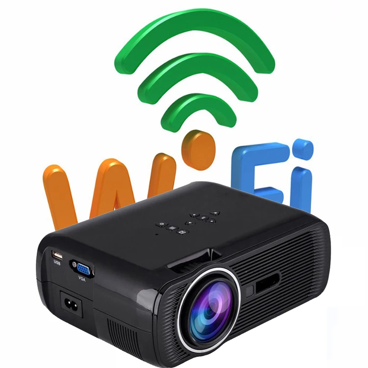 Wzatco Android 6.0 светодиодный мини-проектор домашнего кинотеатра 1800 люмен HD ЖК-дисплей