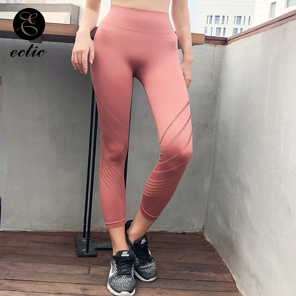 Footless Leggings Seamless Mayas Deporte Mujer Cutout Hollow Out Leggings Scrunch Butt Lifting Quick Dry Push Up Leggings Women