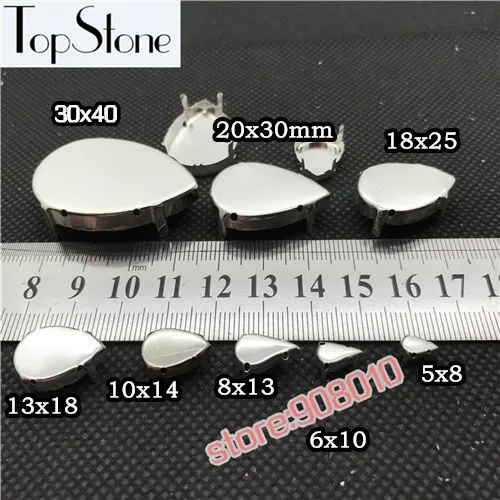 TopStone груша в форме капли золотой Латунный металлический коготь закрытый задник 4
