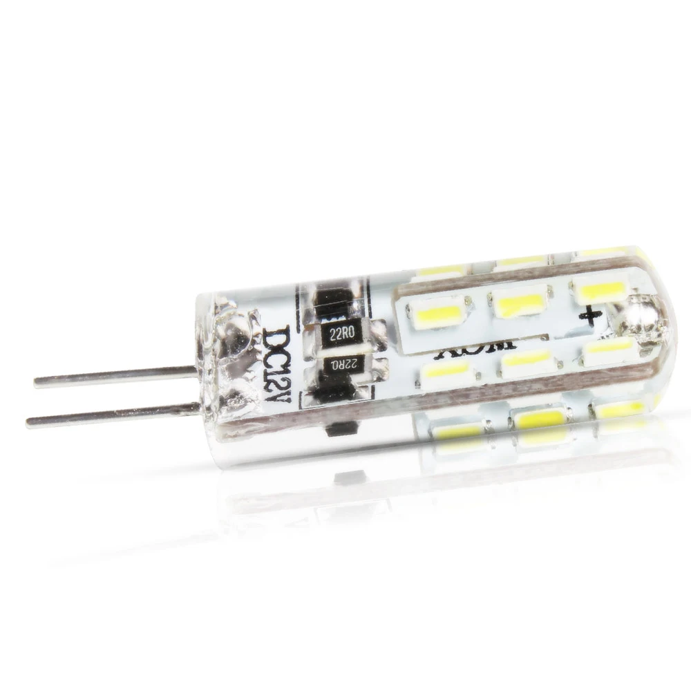 4 шт. в упаковке G4 светодиодный светильник лампы 24 3014SMD энергосберегающие 3 Вт AC/DC