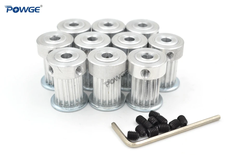 POWGE 10pcs 15 Teeth 3M Timing Pulley Bore 4mm 5mm 6mm 6.35mm 8mm for Width 15mm HTD3M belt HTD CNC 15Teeth 15T | Обустройство дома