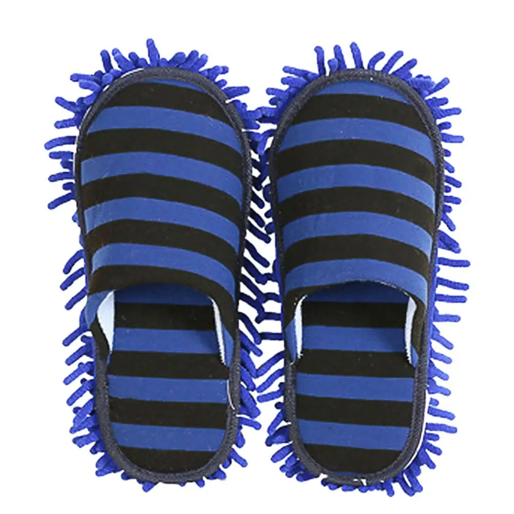 Популярные многофункциональные полосатые домашние тапочки для уборки пола