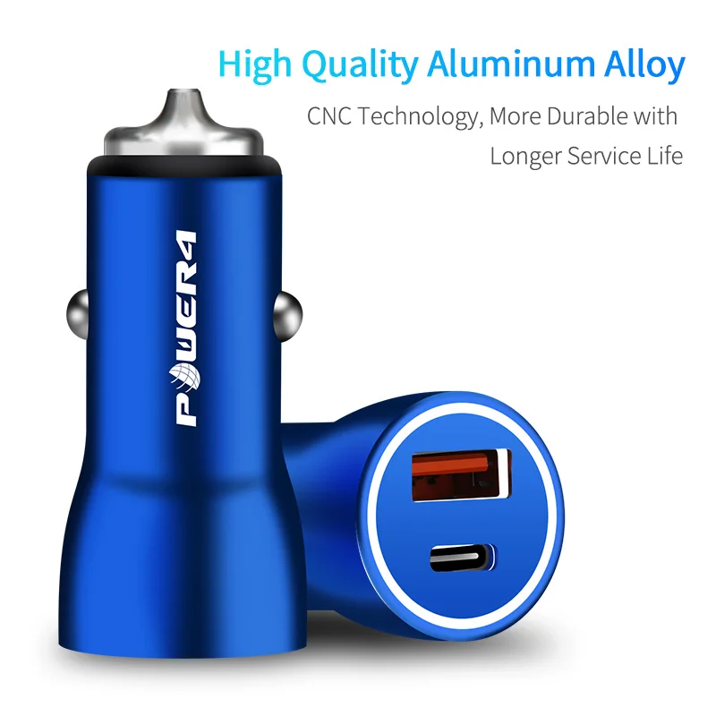 Power4 3A быстрое USB Автомобильное зарядное устройство для iPhone PD быстрые
