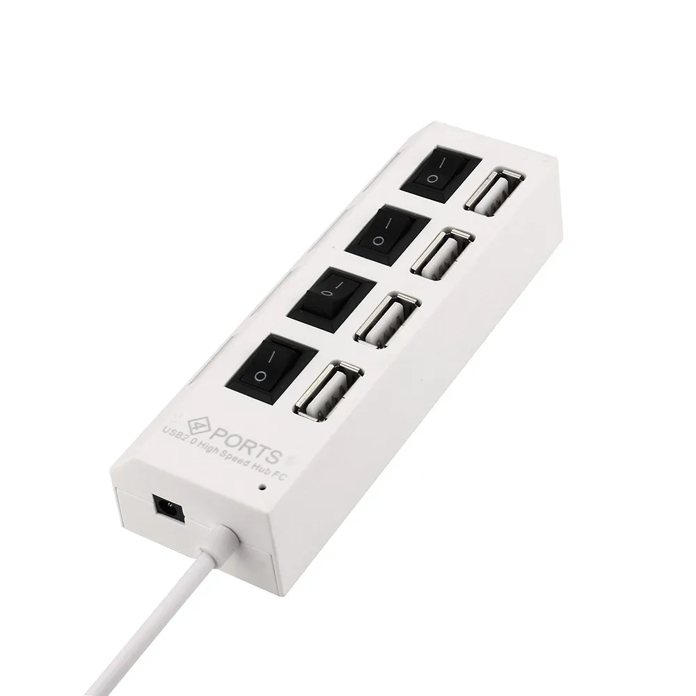 4 портовый микро USB концентратор 2 0 высокоскоростной разветвитель 480 Мбит/с LED с