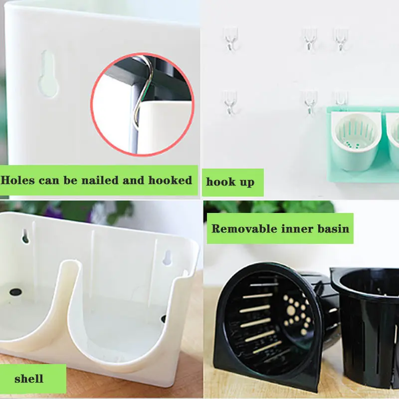 2 шт. само абсорбирующий ленивый цветочный горшок домашний настенный