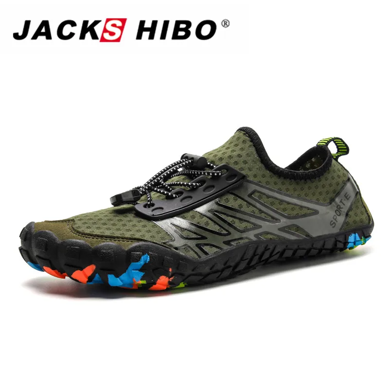 JACKSHIBO/Мужская Спортивная обувь для плавания; пляжная Уличная обувь на плоской подошве; быстросохнущая Мужская обувь; Zapatillas deportivas hombre