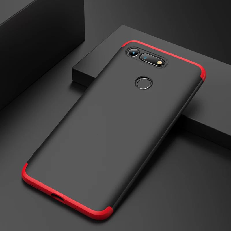Роскошный чехол GKK для Huawei Honor V20 3 в 1 матовый Жесткий ПК цветной телефона деловом