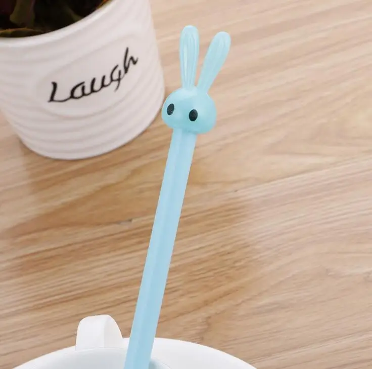 Гелевая ручка с мультяшным Кроликом 0 5 мм кавайные детские школьные