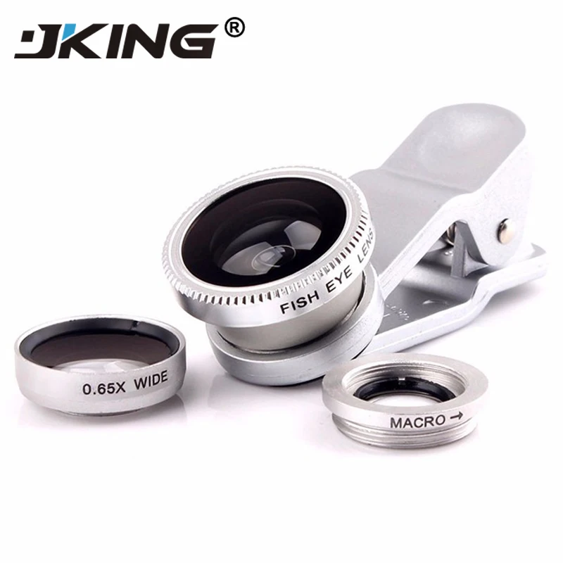 Fisheye Lens 3 in 1 mobile phone lenses fish eye +wide angle +macro camera lens for iphone 7 6s plus 5s/5 xiaomi huawei samsung