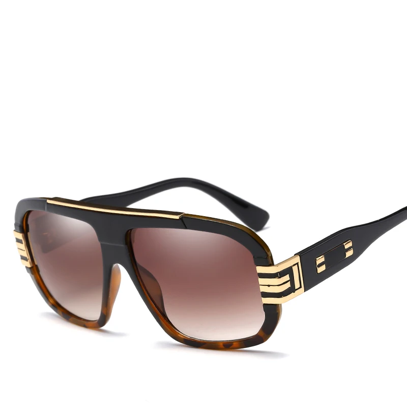 Мужские Винтажные Солнцезащитные очки HINDFIELD большие квадратные солнцезащитные