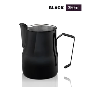 Black 350ml Стиль, разноцветный кувшин для вспенивания молока, эспрессо, кувшин для кофе, бариста, крафтовый кофе, латте, из нержавеющей стали, эспрессо, кувшин для молока - Цвет: Black 350ml