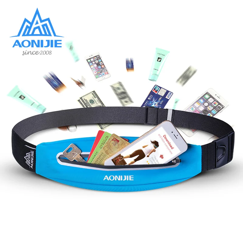 aonijie men ultralight cross country running sports bag women Walking package marathon cycling belt 6-inch mobile phone | Спорт и