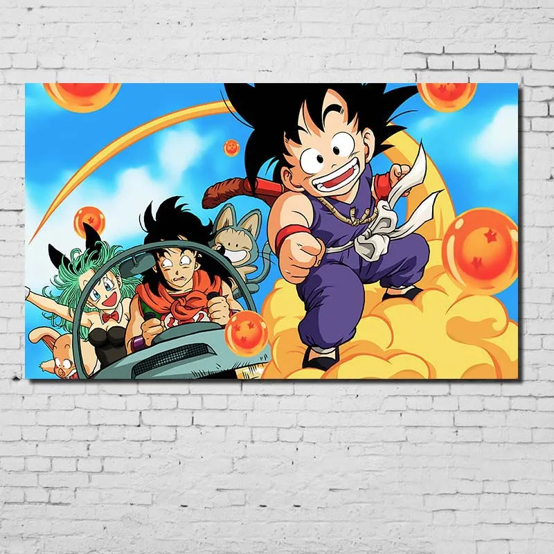 Розовый Cosy Moment Dragon Ball Z/GT плакат белая крафт-бумага печать в формате HD мультфильм Стрекоза плакаты на стену, изображения для гостиной QT485 - Цвет: Розовый