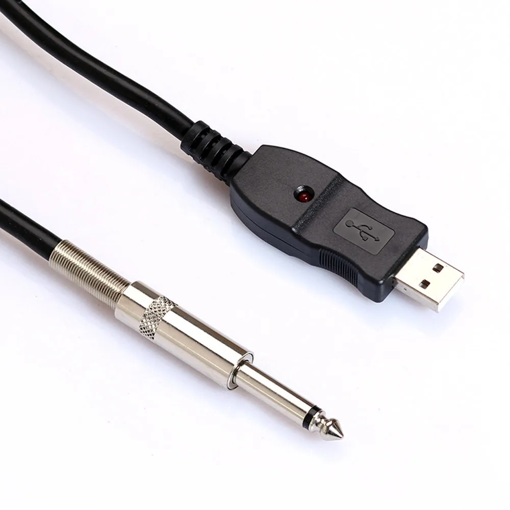 USB кабель 6 5 мм разъем 3 м для гитары к ПК адаптер преобразователь Встроенный