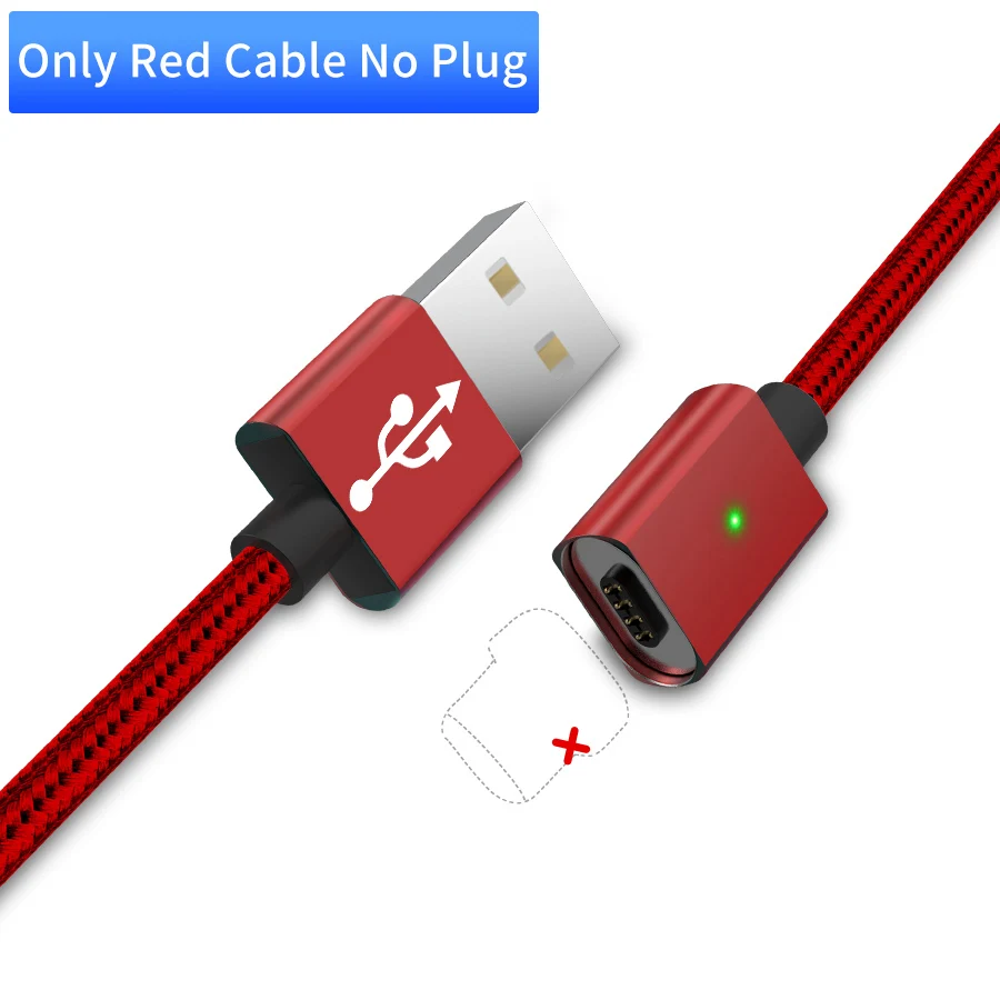 MANTIS Micro USB Магнитный кабель usb type C кабель для зарядки мобильных телефонов type-C USB-C кабель для iPhone huawei samsung Xiaomi 3A - Цвет: Only Red Cable