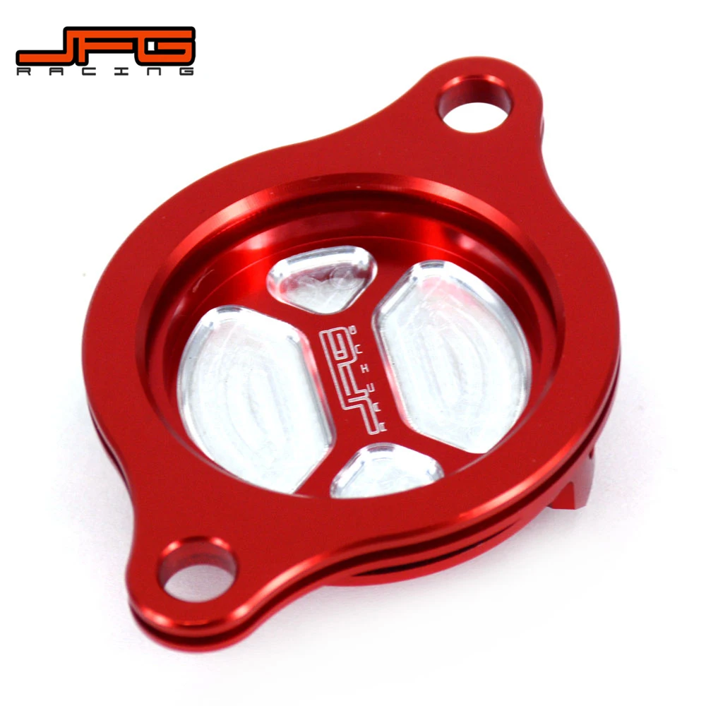 Крышка алюминиевого Красного масляного фильтра CNC для мотоцикла HONDA CRF450R 2002 2008