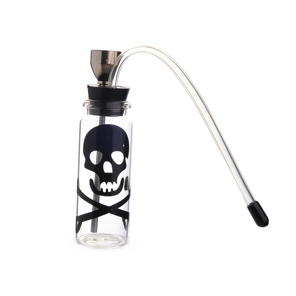 ONUOSS Fashion Design Smoking Cigarette Glass Pipes Mini Water Pipe Hookah Cigarette Filter Tips Glass Bottle Shisha 141F