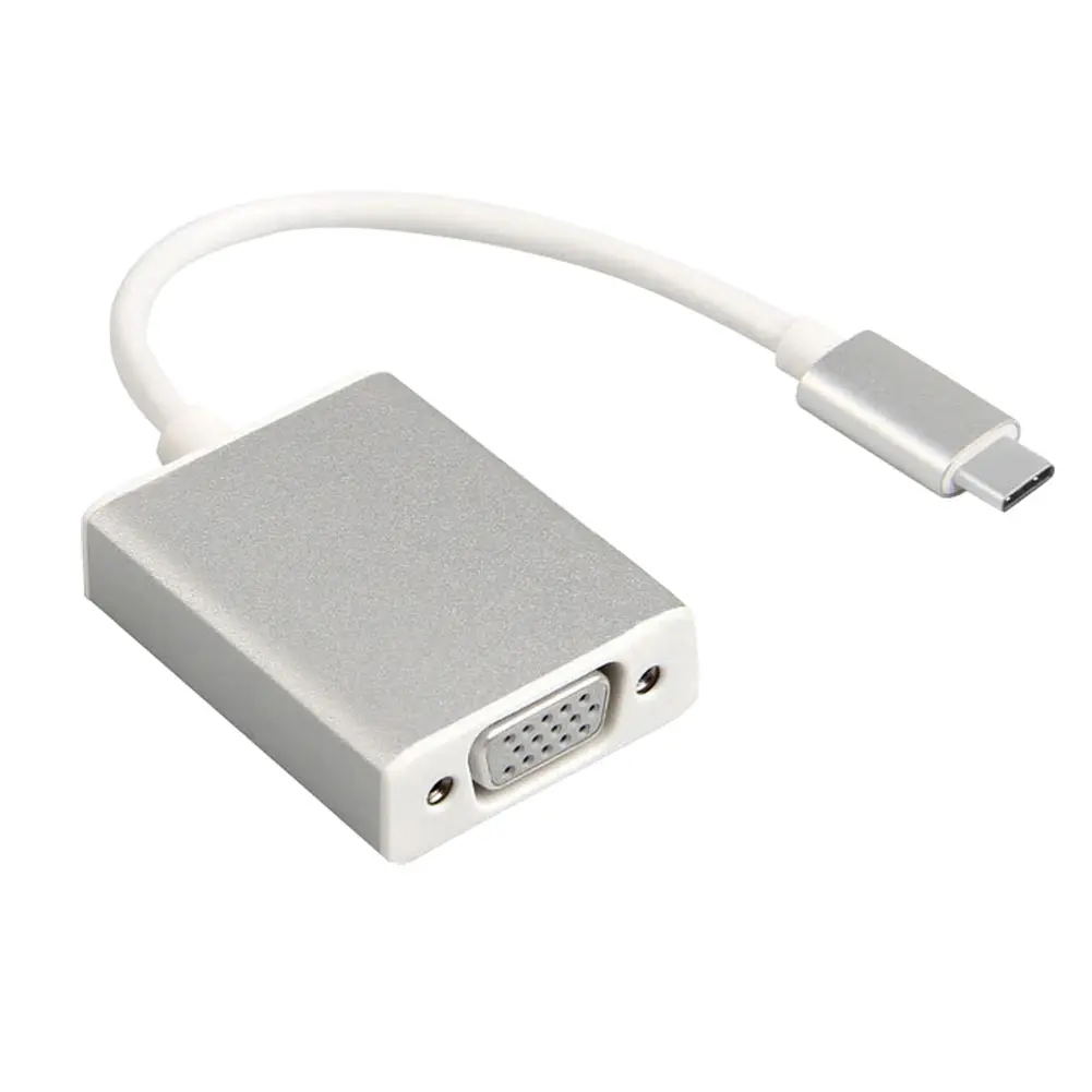 Модный USB 3 1 Тип C к VGA адаптер Conneting цифровой кабель Реверсивный для Macbook 12 дюймов
