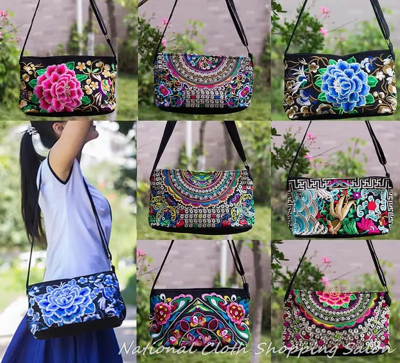 Yunnan National Hmong сумки с вышивкой двухсторонняя вышитая сумка через плечо холщовая