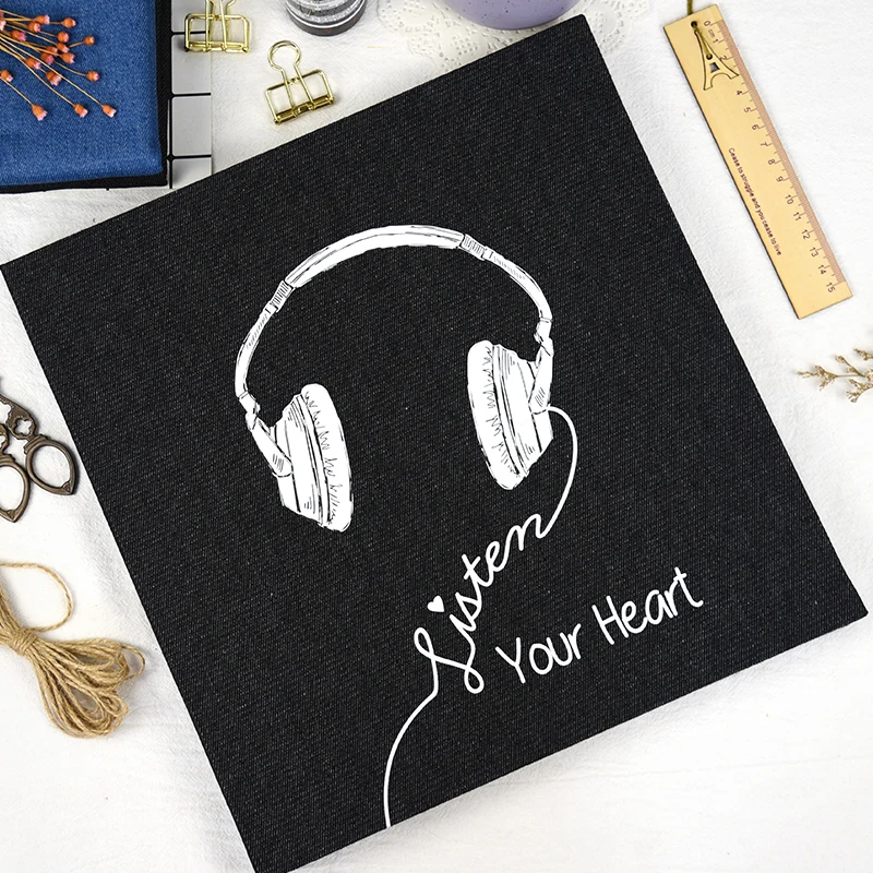Personality Cowboy cover black sheets photo album DIY Manual Record Book Paste Baby Family Album Couple Memorial | Дом и сад