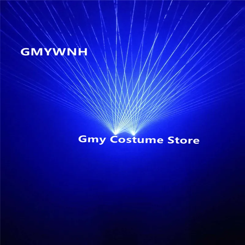 Лазерные перчатки DC21 с голубыми лучами перезаряжаемые диджейские очки для