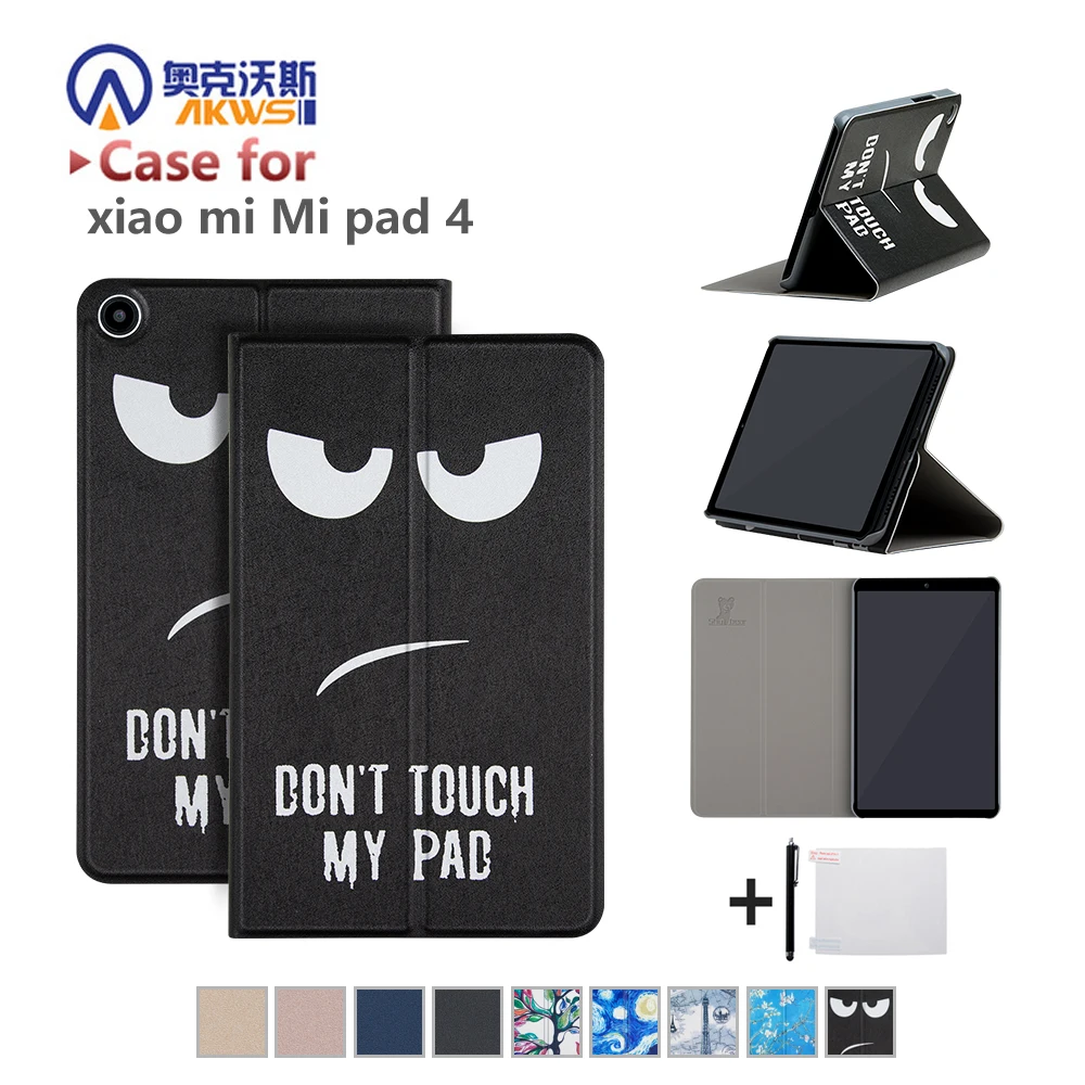 Умный чехол funda для xiaomi mi pad 4 8 0 дюймов планшет ПК 2018 искусственная кожа флип MIPAD