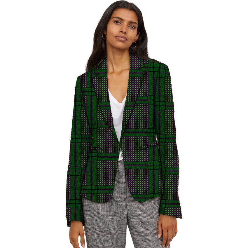 Африканская одежда женские блейзеры с принтом slim fit Анкара модный костюм куртки на заказ для свадьбы Женский блейзер Пальто - Цвет: 3