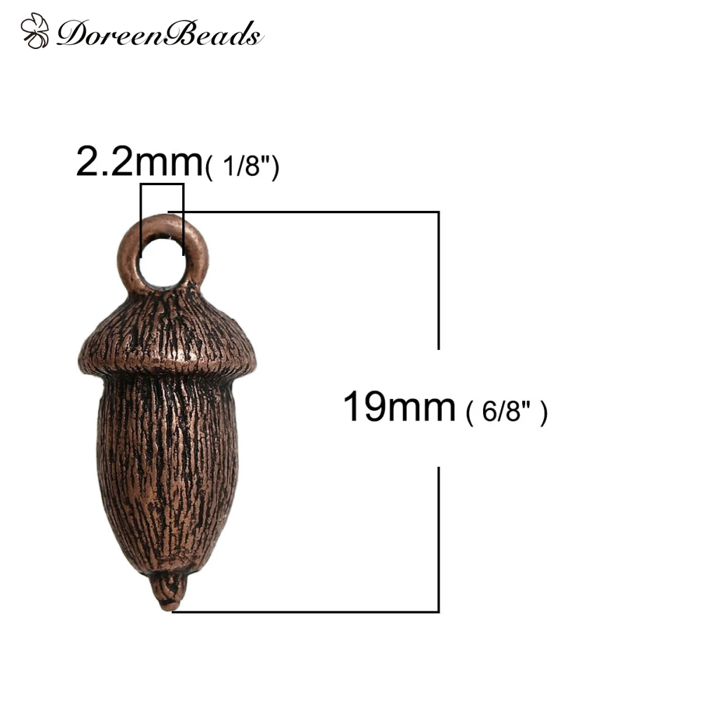 DoreenBeads цинковый сплав 3D Подвески сосновый конус античная серебряная медь золото, 10 шт - Окраска металла: 9