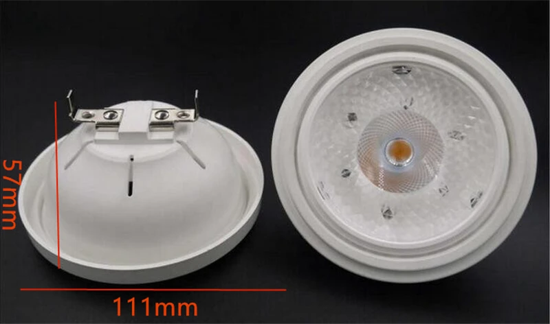 YRANK Dimmable AR111 Светодиодные прожекторы 12 Вт COB G53 GU10 База QR111 лампа DC12V AC110V 220 в 20