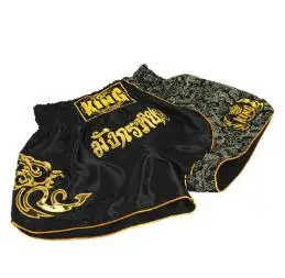 gold king Новейшие шорты для тайского бокса для детей и взрослых, тайское боксерское снаряжение hanwrap/тайские шорты с вышивкой - Цвет: gold king