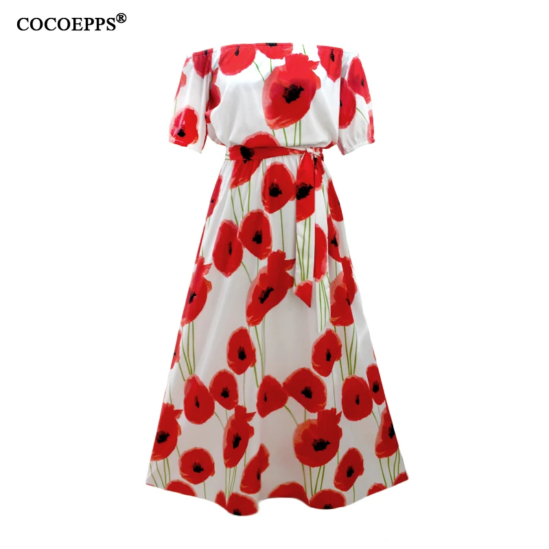Женское винтажное платье с цветочным принтом COCOEPPS летнее Сексуальное Платье