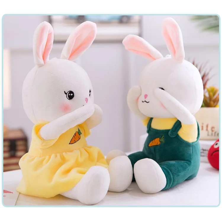26 см милый кролик Kawaii кукла животных мягкая плюшевая игрушка качество ребенок спящий подарок на день рождения девочка ребенок украшение, кукла