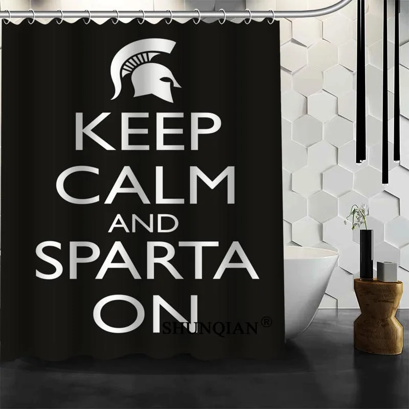 Best хороший обычай Keep Calm And Carry душ Шторы Ванна Водонепроницаемый ткань Ванная